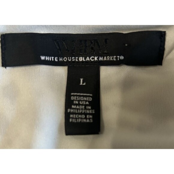 WHBM Matte Jersey Kimono Wrap V Neck Lined Printed  Casual Stretch Top Sz L - Picture 9 of 10